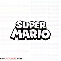 Super Mario logo outline svg dxf eps pdf png