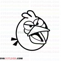 The Blues Angry Bird outline svg dxf eps pdf png