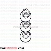 The Blues Jay, Jake, and Jim Angry Bird 2 outline svg dxf eps pdf png