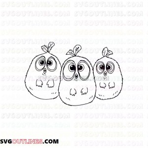 The Blues Jay, Jake, and Jim Angry Bird 3 outline svg dxf eps pdf png