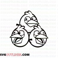 The Blues Jay, Jake, and Jim Angry Bird outline svg dxf eps pdf png