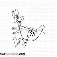 The Flintstones outline svg dxf eps pdf png