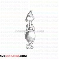 The Grinch Dr Seuss The Cat in the Hat outline svg dxf eps pdf png