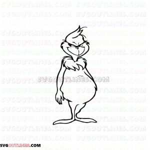 The Grinch outline svg dxf eps pdf png