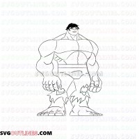 The Incredible Hulk outline svg dxf eps pdf png