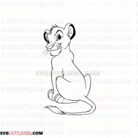 The Lion King Simba outline svg dxf eps pdf png