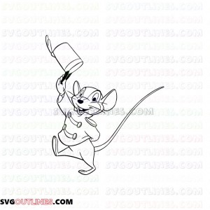 Timothy Mouse Say Hi 2 Dumbo outline svg dxf eps pdf png
