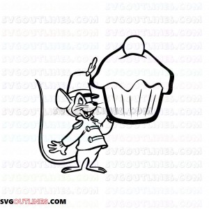 Timothy With Cacke Dumbo outline svg dxf eps pdf png