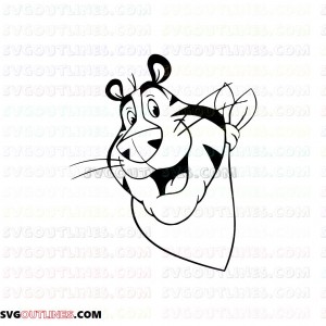Tony The Tiger Kelloggs outline svg dxf eps pdf png