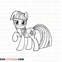 Twilight Sparkle 2 My Little Pony outline svg dxf eps pdf png