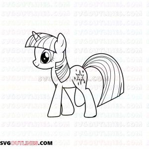 Twilight Sparkle My Little Pony outline svg dxf eps pdf png