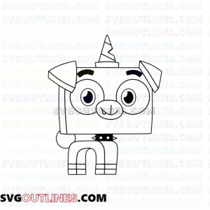 Unikitty Puppycorn outline svg dxf eps pdf png