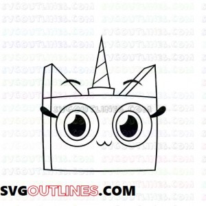 Unikitty face outline svg dxf eps pdf png