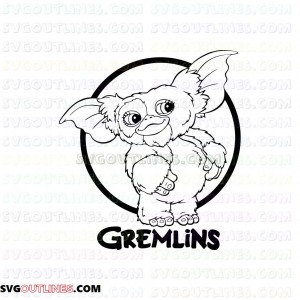 Vintage style Gremlins outline svg dxf eps pdf png