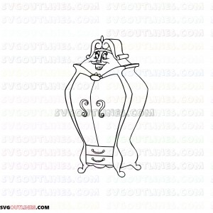 Wardrobe Beauty and the Beast 2 outline svg dxf eps pdf png