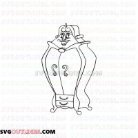 Wardrobe Beauty and the Beast outline svg dxf eps pdf png