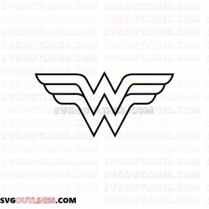 Wonder Woman Logo outline svg dxf eps pdf png
