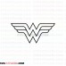 Wonder Woman Logo outline svg dxf eps pdf png