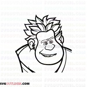 Wreckit 2 Wreck It Ralph outline svg dxf eps pdf png