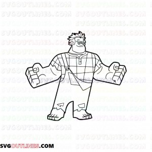 Wreckit Wreck It Ralph outline svg dxf eps pdf png