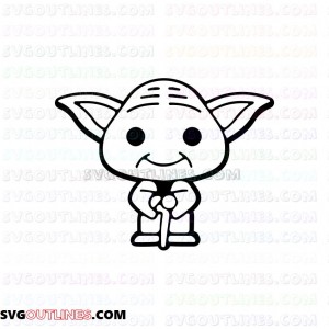 Yoda a legendary Jedi Master outline svg dxf eps pdf png