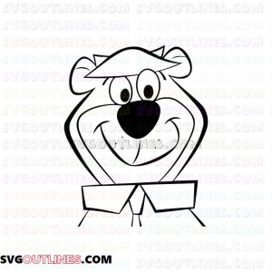 Yogi Bear Face outline svg dxf eps pdf png