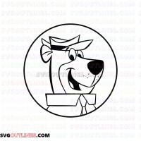 Yogi Bear Face with circle outline svg dxf eps pdf png