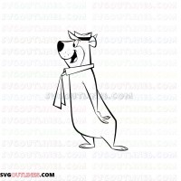 Yogi Bear Looking outline svg dxf eps pdf png