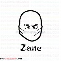 Zane Face Lego Ninjago outline svg dxf eps pdf png