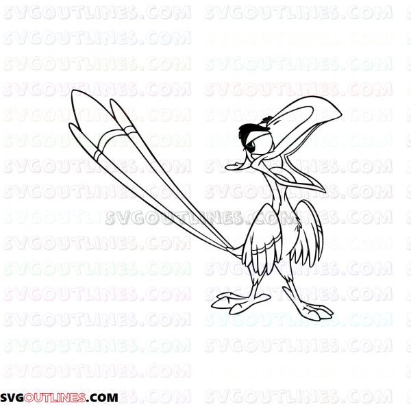 Zazu The Lion King 2 outline svg dxf eps pdf png