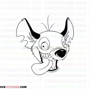 banzai The Lion King 10 outline svg dxf eps pdf png