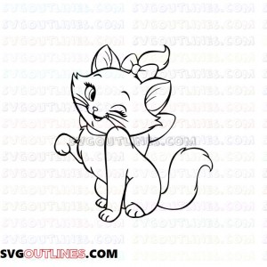 cute marie outline svg dxf eps pdf png