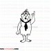 dad The Flintstones outline svg dxf eps pdf png