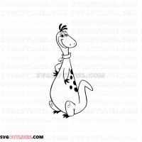 dino The Flintstones 3 outline svg dxf eps pdf png