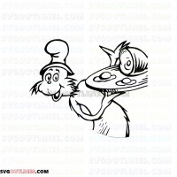 green eggs and ham Waiter server Dr Seuss The Cat in the Hat 2 outline svg dxf eps pdf png