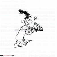 green eggs and ham Waiter server Dr Seuss The Cat in the Hat outline svg dxf eps pdf png