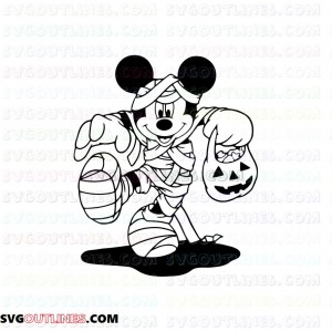 mickey mummy outline svg dxf eps pdf png