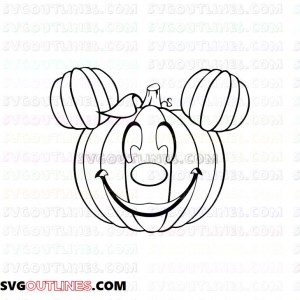 mickey pumpkin 2 outline svg dxf eps pdf png