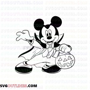 mickey vampire outline svg dxf eps pdf png