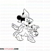 minnie halloween 3 outline svg dxf eps pdf png