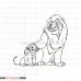 mufasa and baby simba the lion king 4 outline svg dxf eps pdf png