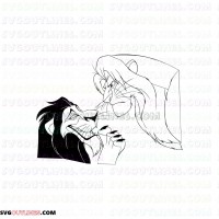 mufasa and scar the lion king outline svg dxf eps pdf png