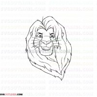 mufasa the lion king 2 outline svg dxf eps pdf png