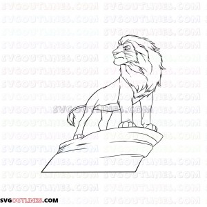 mufasa the lion king 3 outline svg dxf eps pdf png
