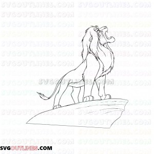 mufasa the lion king 4 outline svg dxf eps pdf png