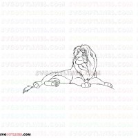 mufasa the lion king 5 outline svg dxf eps pdf png