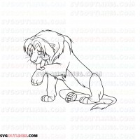 mufasa the lion king 6 outline svg dxf eps pdf png