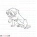 mufasa the lion king 6 outline svg dxf eps pdf png
