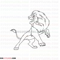 mufasa the lion king 8 outline svg dxf eps pdf png