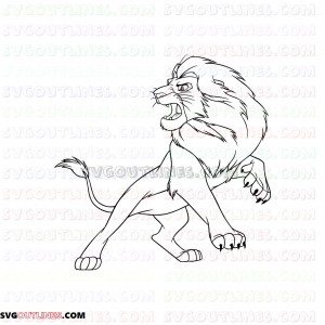 mufasa the lion king 8 outline svg dxf eps pdf png